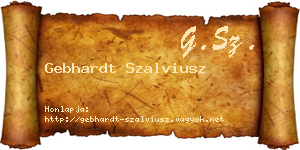 Gebhardt Szalviusz névjegykártya